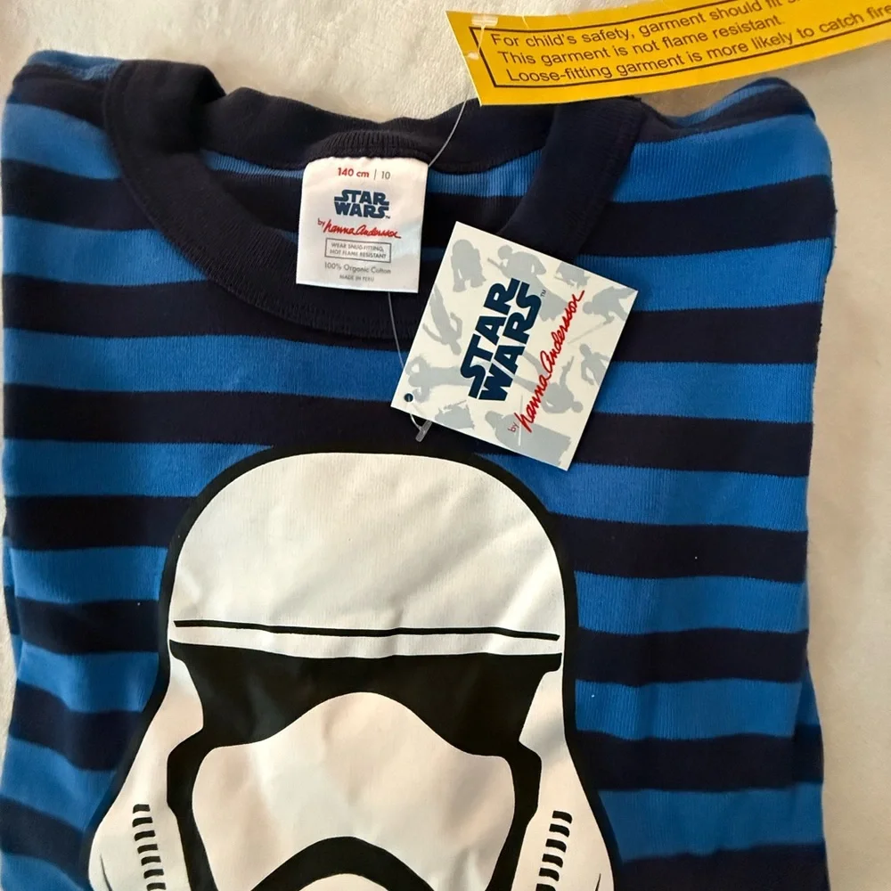NWT Hanna Andersson Star Wars Storm Trooper Organic PJs Size 10/110 cm - Picture 2 of 4